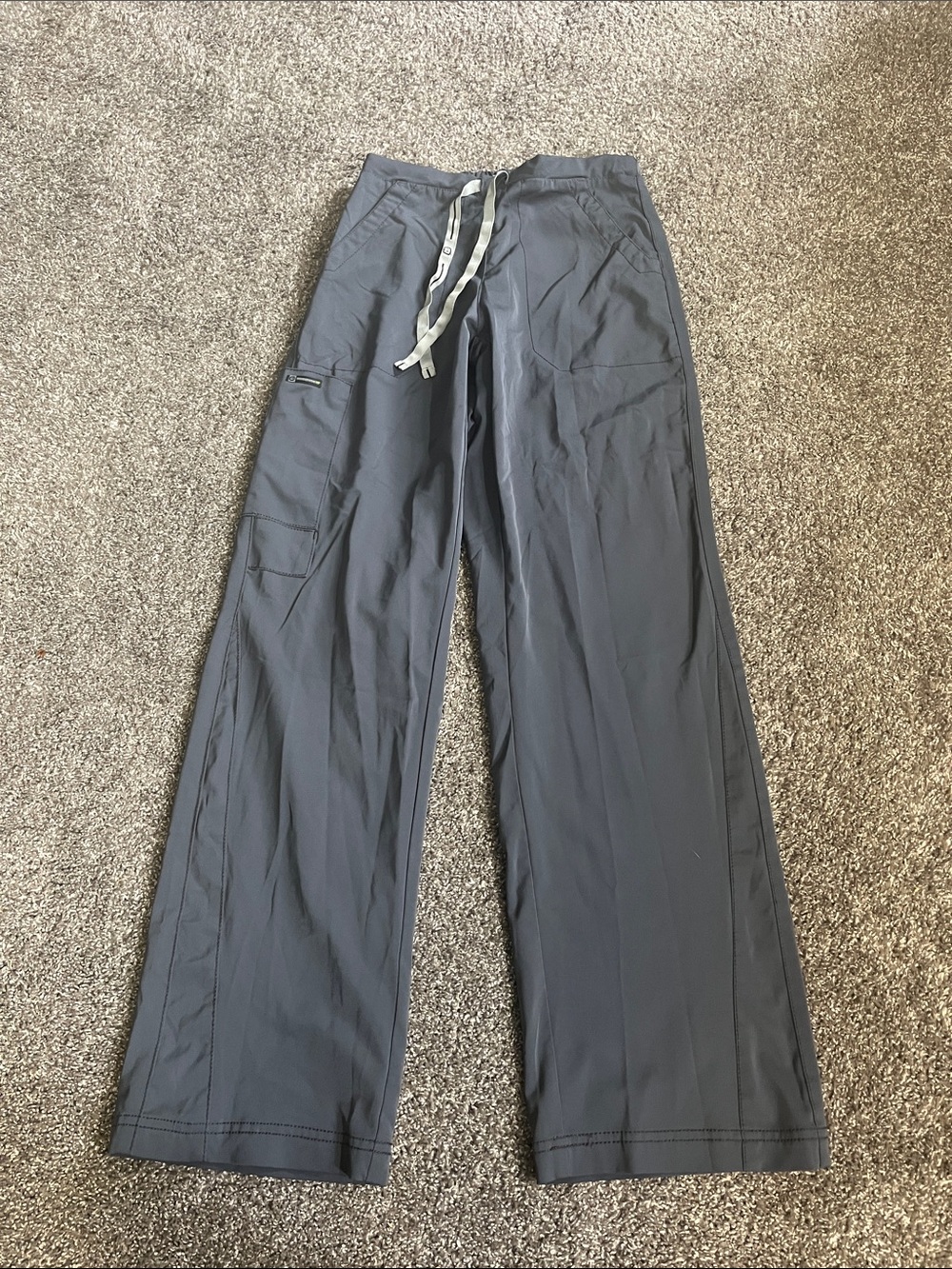 WonderWink Women's Gray Wide-Leg Scrub Pants